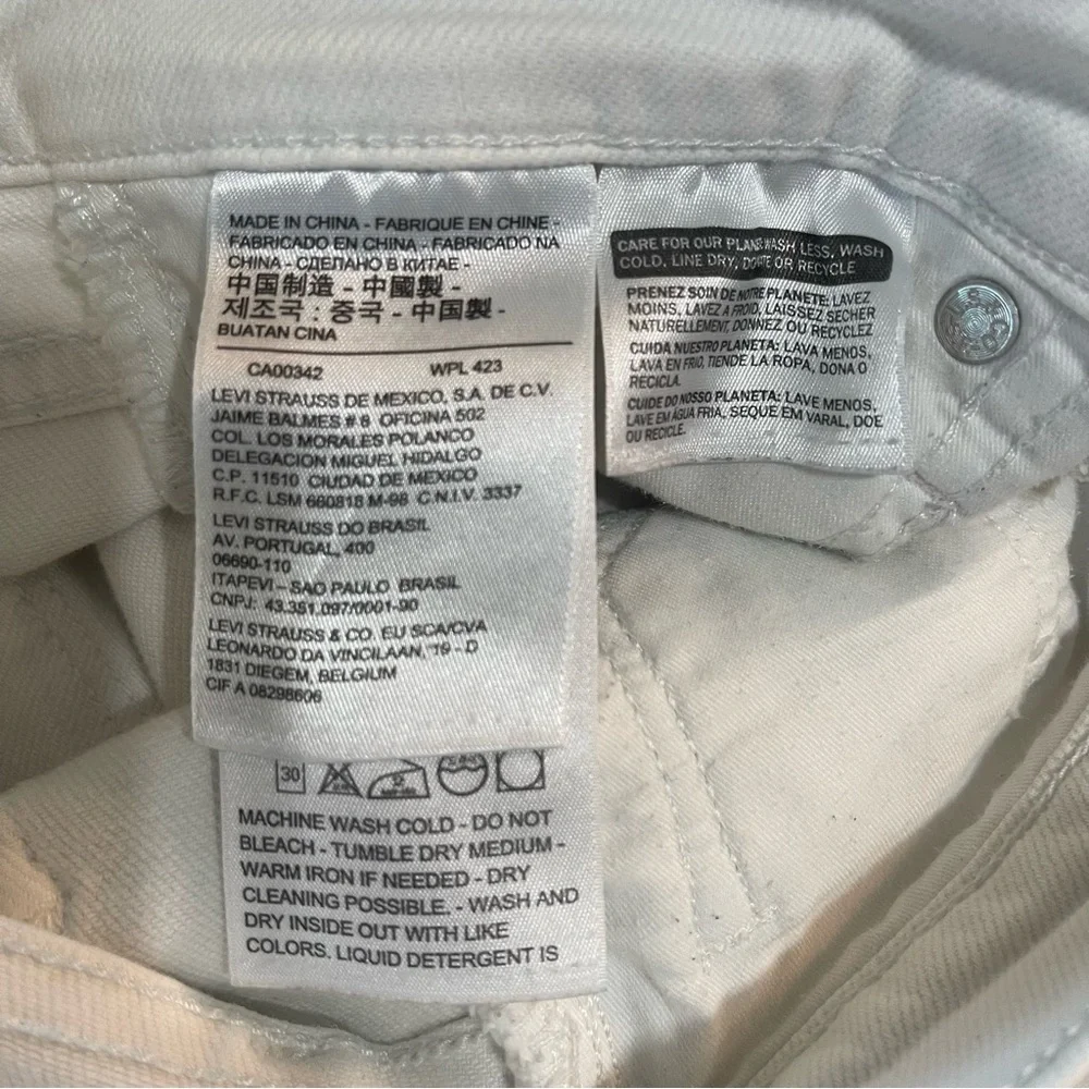 Levi’s White 311 Shaping Skinny Denim Jeans Size 26 - Picture 10 of 11